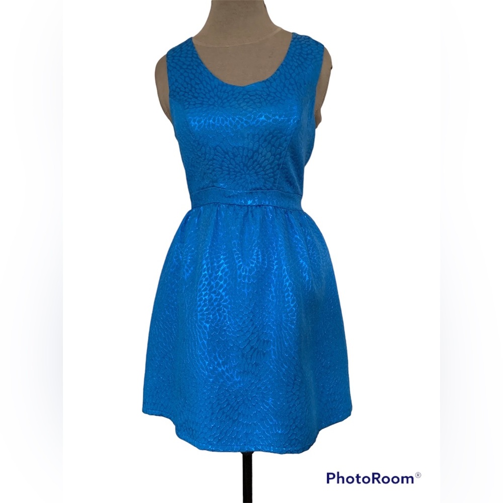Charming Charlie Blue flared dress. Size S